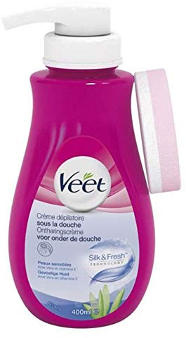 Veet Enthaarungscreme unter der Dusche für empfindliche Haut, 400 ml