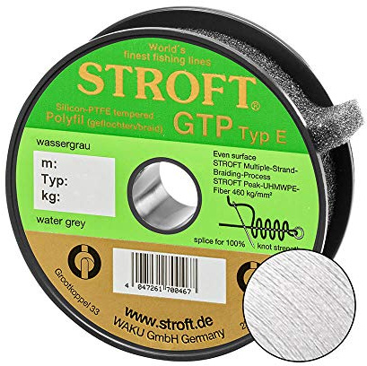 WAKU Stroft Schnur GTP Typ E geflochten wassergrau 300m Typ E06 4,25kg