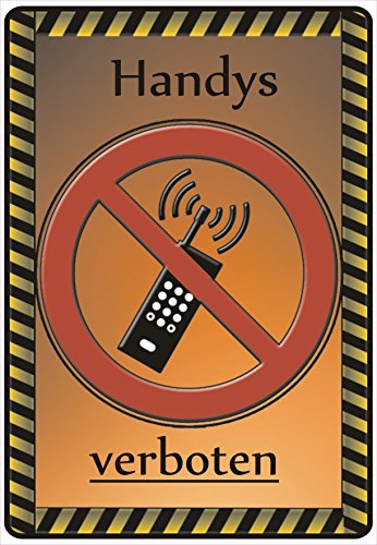 Schild Hinweisschild Hinweis Handys verboten Mobiltelefon Mobile Phone Tel SOS