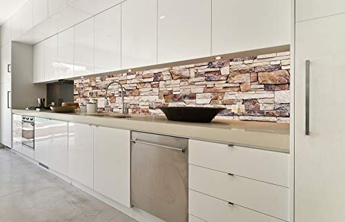 Dimex Küchenrückwand Folie selbstklebend STEINIGE Wand | Klebefolie - Dekofolie - Spritzschutz für Küche | Premium QUALITÄT - Made in EU | 350 cm x 60 cm