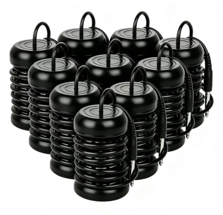 Vitaciti 10 Arrays - Disintossicante per vasca da bagno, rotonda, in acciaio INOX, colore: nero