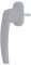 Premium Aluminium Fenstergriff mit Druckknopf, Farbe:Silber F1, Stiftlänge:40mm