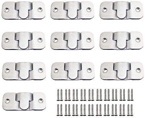 10 Pares Colgadores para Cuadros,Enclavamiento Muebles Conector Soporte, Heavy Duty Acero Inoxidable Ganchos para Colgar la Imagen Espejo Marco o Conectar la Cabecero de Fotos para Oficina y Familia