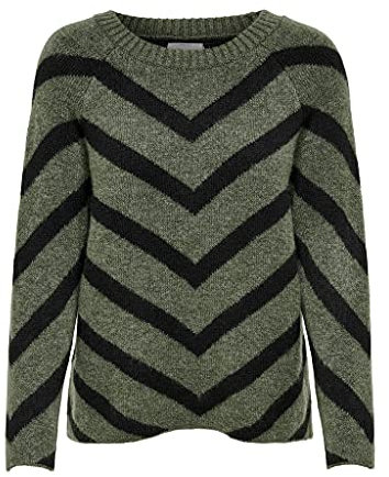 ONLY ONLELIZA L/S Jersey KNT Noos 15191792, Lizard/Detail:W/Black, S