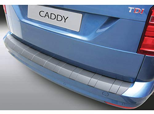 RGM ABS Heckstoßstangenschutz kompatibel mit Volkswagen Caddy/Maxi 2015-2020 'Ribs' Schwarz, Mattschwarz