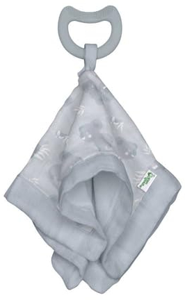 Green Sprouts - Beißring aus Bio-Baumwolle (Coala-Grau)