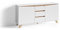 byLIVING Sideboard Valentin mit robuster Melamin Oberfläche in der modernen Artisan Eiche mit weiß Kombination, 2 Türen und 3 Schubläden, Holzwerkstoff, B 160, H 80, T 38 cm