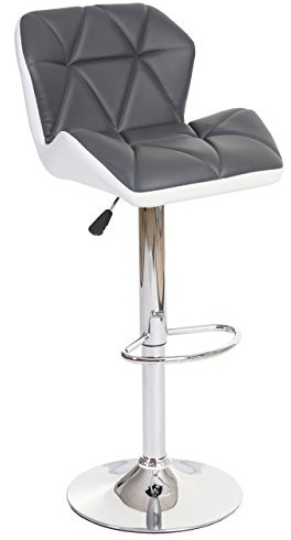 Mendler Barhocker HWC-A92 höhenverstellbar Kunstleder - grau