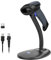 NETUM Wireless 2D QR Barcode Scanner mit Ständer, 3 in 1 Bluetooth & 2,4GHz Wireless&USB Wired Automatischer Barcode Imager Reader Handheld Scanner Kompatibel für Laptops, Computer, Kassierer, POS