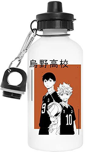 BIOCLOD Haikyuu Karasuno KageHina Wiederverwendbar Weiß Aluminium Wasserflasche Reusable White Water Bottle