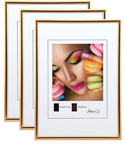 IDEAL TREND New Lifestyle Set Bilderrahmen Wanddeko Collage Poster Rahmen 2er 3er 5er Pack: Farbe: 3er Pack Kupfer | Format: 21x29,7 DIN A4