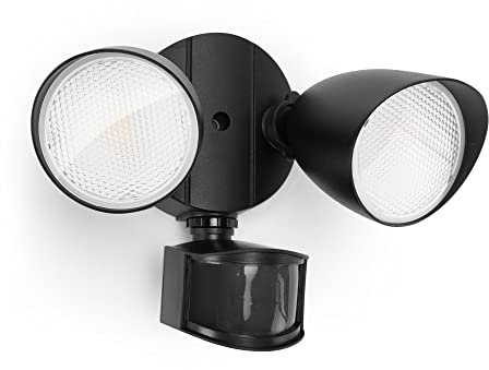 LUTEC 32W 2500 Lumen LED Security Lights Motion Sensor Light Outdoor, 5000K Daylight, IP54 Waterproof, Dusk to Dawn, Motion Detector Flood Light for Garage, Yard, Porch-Black