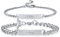 Vnox Bracciale coppia|Bracciale partner per coppie|Bracciali personalizzati per uomo|Bracciale in acciaio inox con incisione a scelta|in argento