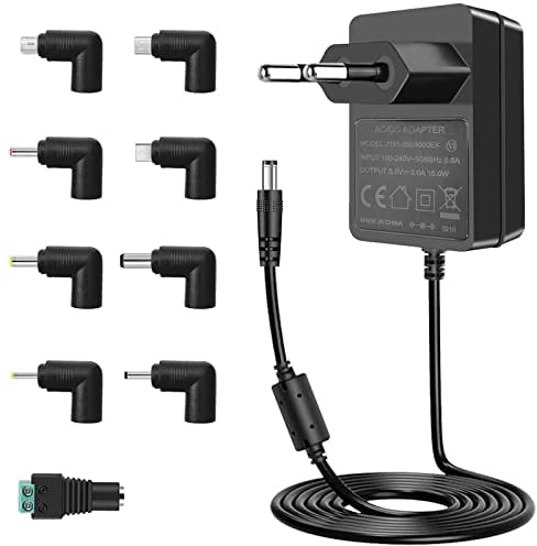 5V 3A Netzteil Power Adapter, 230V AC auf DC 5 Volt 3A 2.5A 2A 1.5A 1A 0.5A, für 5Vdc Android TV-Box Tablet Smartphone Baby Monitor LED Licht Bluetooth Lautsprecher und mehr.