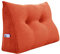 VERCART Rückenkissen Keilkissen Rückenlehne Kissen für Bett Sofa Kopfteil Gepolstert Bettkissen Wandkissen Sofakissen Groß Rueckenkissen Couchkissen Dekokissen Kordsamt Rostige Orange 80cm