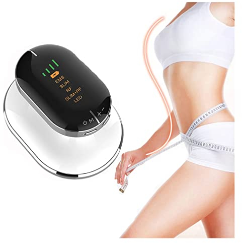 ZXCVB EMS Fat Burner, SLIM+RF Machine, Radio Frequency Body Slimming Machine, Skin Tighten Infrared Therapy, Weight Loss Beauty Device,White