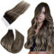 Easyouth Extensions Tape in Echthaar Glue in Haar Extensions 40 cm 40g Farbe Aus Schwarz Mix Honigblond und Aus Schwarz Skin Wefts Echthaar Extension #1B/27/1B