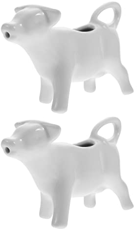 Kichvoe 2 Piezas Jarra De Leche De Cerámica Espumador De Leche Elementi Jarra para Espumar Leche Espresso Taza Figura De Perros De Cerámica Jarra De Salsa Clásico Botella De Agua
