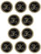 ftiemlovde 10 Edel Dirndl Knöpfe Gold Schwarz Zum AnnäHen Metall, Goldene Trachten Nachthemd Knopf Mantel Groß，öSenknöPfe Aus Kupferlegierung Blazer ZierknöPfe (F10 18mm)