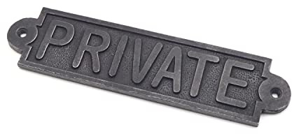 Oakcrafts Cast Iron Private Sign - 188mm x 47mm