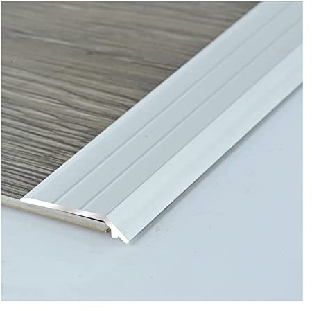 90cm Long Floor Transition Strip T Shape Aluminium Door Floor Bars Metal thresholds ramp Edge Trim Easy to Instal Threshold Strip for Laminate Floors (Color : Silvery, Size : L 35.4in)