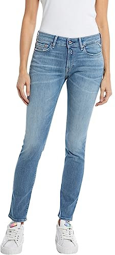 Replay Damen Jeans New Luz Skinny-Fit, Medium Blue 009-1 (Blau), 25W / 32L