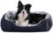MIXJOY Large Dog Bed(76x61cm), Super Soft Cosy Rectangle Dog Beds, Grey Washable Pet Bed, Ideal for Doberman Pinscher, Sheltie, Border Collie, Australian Herding Dog