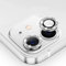 EKAM Camera Lens Protector for iPhone 13 Mini 5.4-Inch and iPhone 13 6.1-Inch 9H Tempered Glass Aluminum Alloy Metal Individual Ring Cover HD Clear Bubble Free Protection (Silver)