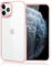 Pnakqil für iPhone 11 Pro Hülle Durchsichtig Weich Silikon Stoßfest Handyhülle Ultra Dünn Anti-Gelb Case Hart PC Rückseite Kratzfest TPU Schutzhülle für iPhone 11 Pro Rosa
