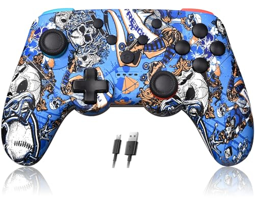 Stycizom Mando Compatible con Switch,Mando Pro Inalámbrico Compatible con Switch/Lite/OLED,NFC,Multiplataforma PC/iOS/Android,Gamepad Remoto con Joystick,Turbo Ajustable y Doble Vibración
