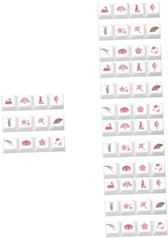 Gatuida 60pcs Gaming Keyboard Keycap Thermal Sublimation Keyboard Key Cap Keycap for Gaming Professional Design