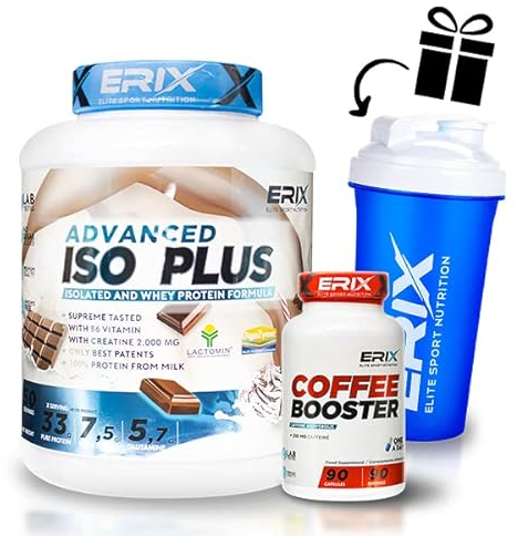 PACK ISO PLUS 2 kg (Vainilla Hazelnut) + Cafeína + SHAKER de regalo