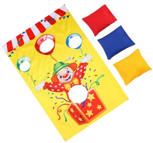 ibasenice 1satz Clown Wurfspiel Mit Sandtaschen Lustiges Outdoor-Spielzeug Für Junge Mädchen Für Partys Festivals Und Schulveranstaltungen Fördert Und Freude