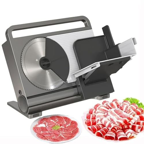 WUDLi Electric Meat Slicer,200w Frozen Meat Cheese Deli Slicer, Electric Food Slicer With Foldable,7.5 Stainless Steel Blade,0-15mm Adjustable Thickness,suitable For Cheese, Bread, Meat