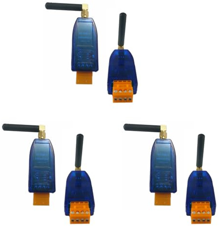 Janasiba 6 Stück Serie Sender und Empfänger kabellos RS485 20DBM 433 MHz Sender und Empfänger Modem Radio VHF/UHF für PTZ-Kamera mit intelligentem Zähler