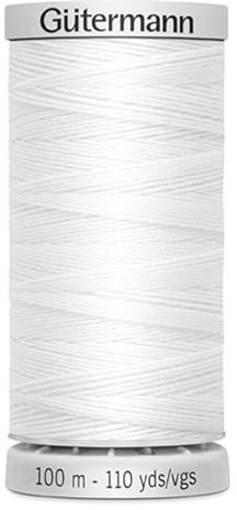 Gütermann Garn M782 Extra Stark Nähgarn Polyester 100m Nähmaschinengarn für alle stark beanspruchten Nähte (weiß)