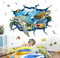 decalmile Wandtattoo Unterwasserwelt 3D Meeresschildkröten Unter dem Meer Wandaufkleber Ozean Fisch Seetang Wandsticker Junge Babyzimmer Badezimmer Wanddeko