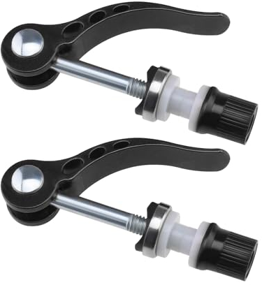 Create idea 2Pcs M6 × 65mm Bike Quick Release Seatpost Clamp Bicycle Seat Bolt Tube Lengthen Lock Nut Saddle for Road Bike Mountain Bike, Black