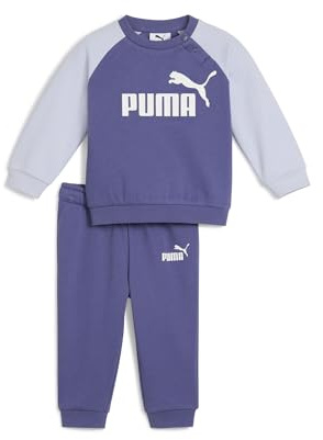 PUMA Unisex Baby MINICATS ESS Raglan Crew Set FL INF Gestrickte Anzüge, Blue Crystal, 68