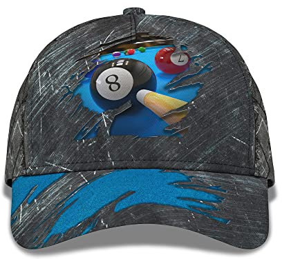 Freizeit Basecap Billard Pool Scratch 8 Bälle Capatmungsaktive Mütze Original Baseball Cap Casual Basecap Für Auf Reisen, Herren, Damen