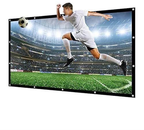 HAEKEBC Pantalla De Proyección Grande De 100 A 300 Pulgadas, Pantalla De Proyección Plegable, Pantalla De Películas para Juegos De Pelota Al Aire Libre, Portátil, 16:9, Tela Antiarrugas Montada En La