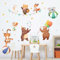 Tanlaby Zirkustieren Wandaufkleber Dschungel Aquarell Tiere Wandsticker Bär Koala Tiger Fuchs Akrobatik Show Wanddeko für Babyzimmer Kinderzimmer Schlafzimmer Wohnzimmer