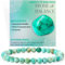 Bivei Grüner Türkis - Gleichgewicht - Perlenarmband für Frauen 6mm Halbedelstein dehnbarer elastischer Schmuck Yoga Geschenke