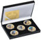 REIWAN Gedenkmünzen Schiefer Turm Von Pisa Souvenirmünzen Vergoldete Herausforderungsmünze Sammlermünze Souvenirgeschenke 5 Stück/Set