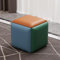 5-in-1 Stapelbarer Osmanischer Würfelstuhl, Stapelbare Hocker, Quadratische Osmanische Bank Aus Leder, Fußhocker Mit Rollen Für Schlafzimmer, Wohnzimmer, Esszimmer, 5er-set Ottomane(Color:Bunt A)