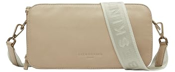 LIEBESKIND Berlin Damen-Umhängetasche „Clarice M“ – Crossbody Bag Damen aus Leder mit verstellbaren Schulterriemen – Damen-Schultertasche, großzügige Fächer mit Reißverschluss und Knopfverschluss