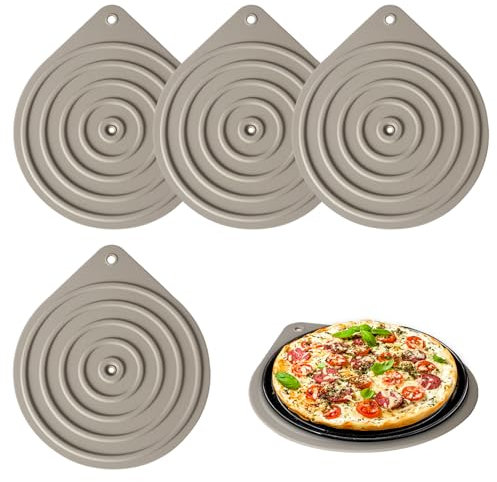 Microwave Plate Warmers, 4 PCS Non-Slip Plate Warmer, Heat Resistant Serving Mats Silicone Food Warmers for Keeping Food Warm Ideal Oven Hot Pan Dinner Cooking