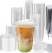 NBBENG Lot de 50 gobelets transparents réutilisables de 473,6 g avec couvercles, autocollants, pailles, papier anti-fuite, idéal pour les boissons froides, smoothies, boissons au café