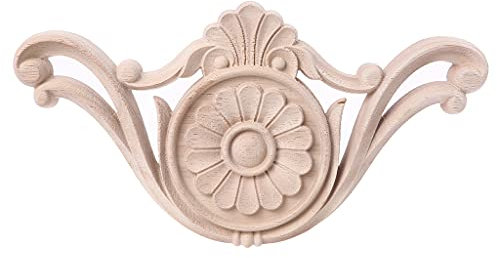 Apliques de madera natural para muebles, armarios, puertas de cama, sin pintar