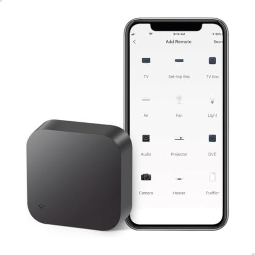 WiFi IR Remote Control, WiFi Smart IR Remote Controller Work With TuYa Smart Life App, With Voice Control, For TV, DVD, AC Compatible with Google Home Alexa (IR)